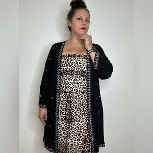 Leopard Print Sleeveless Jumpsuit Plus Size